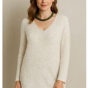 Chico's Cream V-Neck Sweater